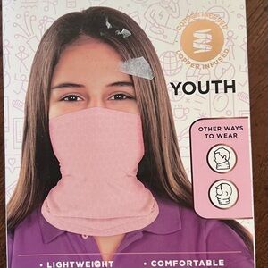 Youth Pink Neck Gaiter New Copper Fit Guardwell